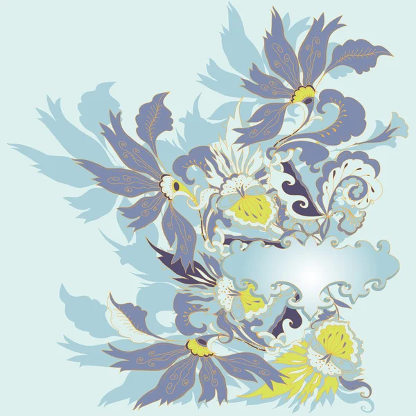 vektör çizim için vintage desen ile yazdırma.