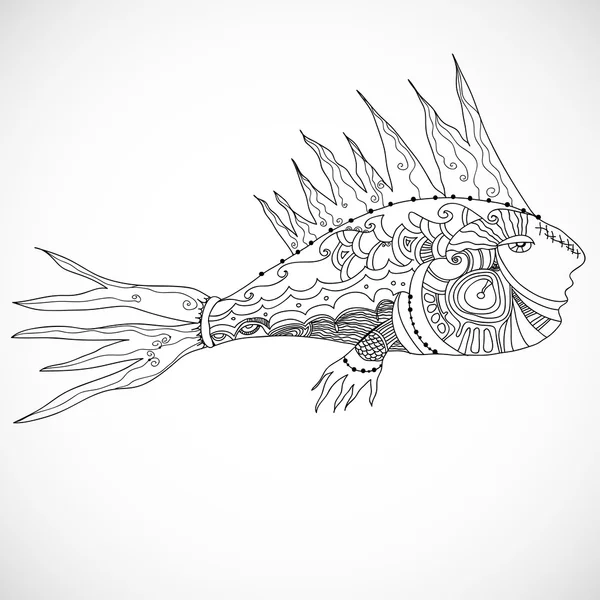 Tribal fish — Stock Vector