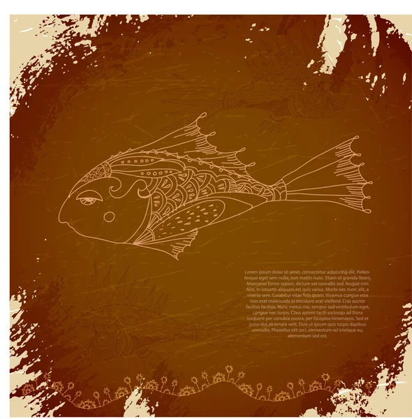 vektör oryantal balık