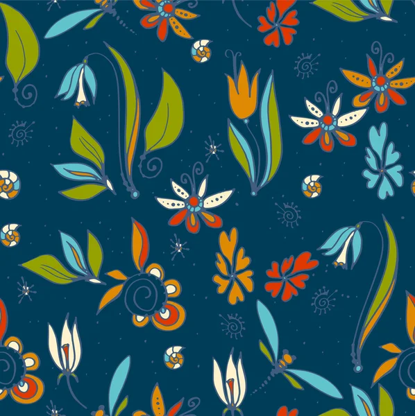 Seamless floral pattern — Stock Vector