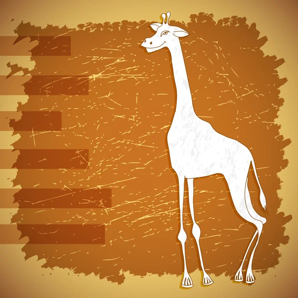Grunge pozadí s papíru žirafa — Stockový vektor
