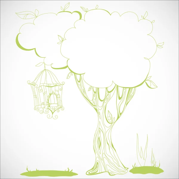 Dekorativa träd — Stock vektor