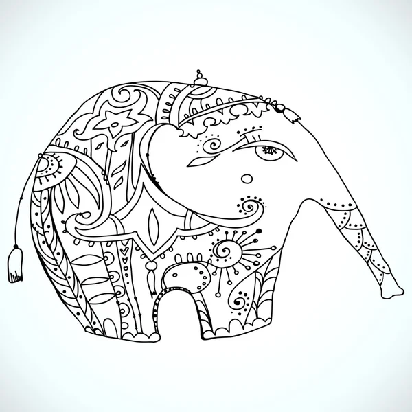 코끼리 패턴 — 스톡 벡터