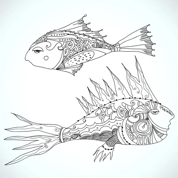 Tribal fish — Stock Vector