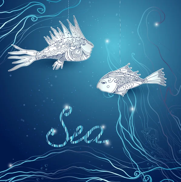 Papier poisson — Image vectorielle