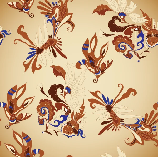 Floral exotic pattern — Stock Vector