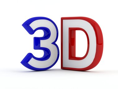 3d metin üzerinde beyaz izole-