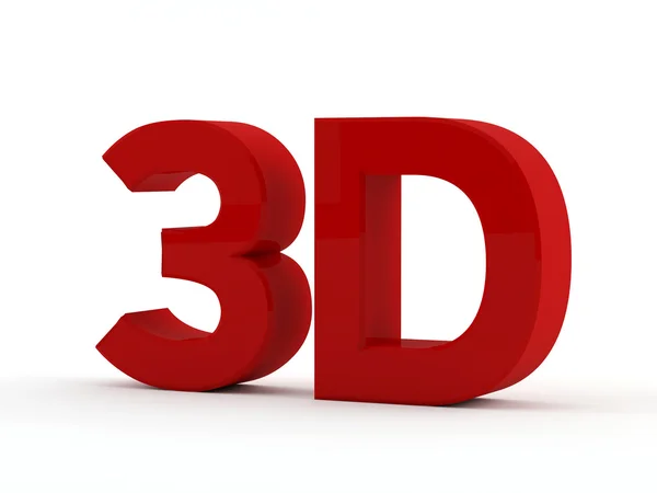 Dreidimensional - 3D-Text - rot — Stockfoto