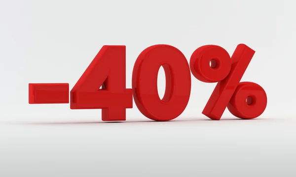 40% korting — Stockfoto