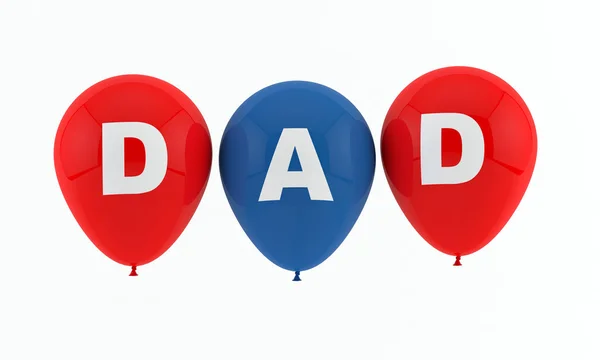 Dad - Father - Balloons — Stock Photo, Image