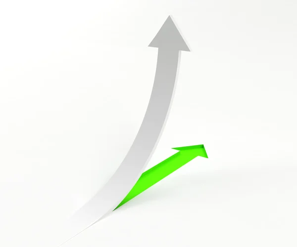 Arrow going up — Stock Photo, Image
