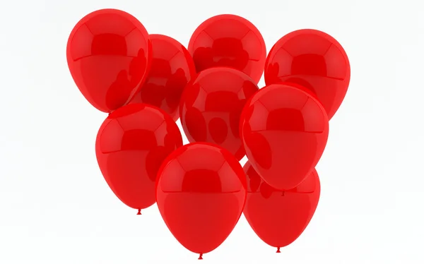 Rote Party-Luftballons — Stockfoto