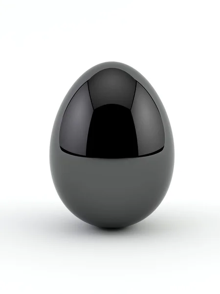 Schwarzes Ei glänzend — Stockfoto