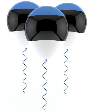 Estonian flag balloon