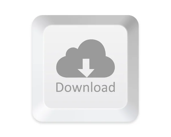 Download from cloud button — Stock Photo, Image