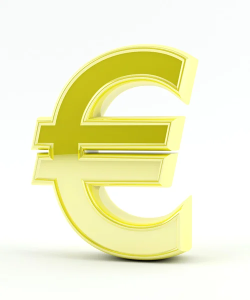 Signo de euro en oro — Foto de Stock