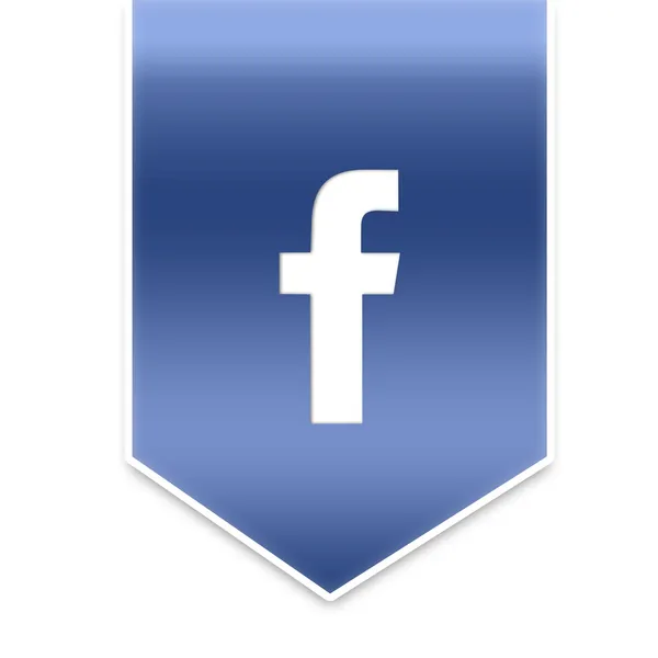 Facebook ribbon — Stock Photo, Image