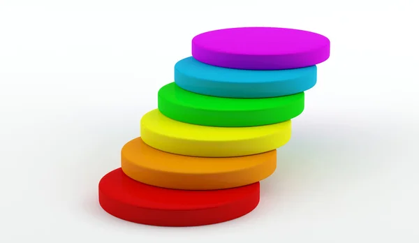 Circle graph - diagram - Steps — Stock Photo, Image