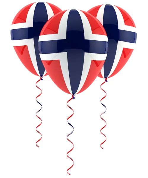 Globo bandera noruega Imágenes de stock libres de derechos