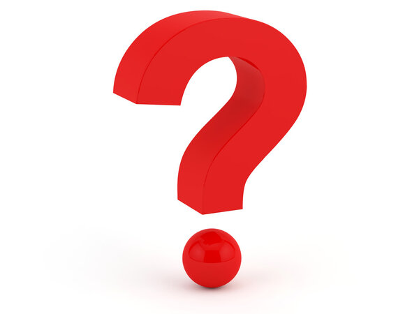 Знак вопроса - красный
