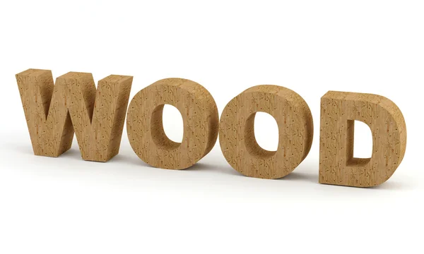 Wood text in wooden material — Stock Photo, Image