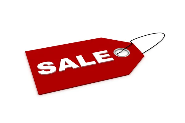 Sale tag in red color — Stock Photo, Image