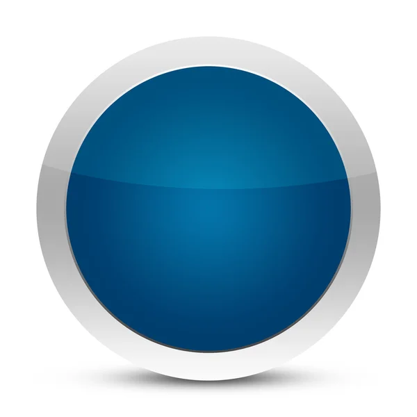 Порожня глянсова синя кнопка — стокове фото