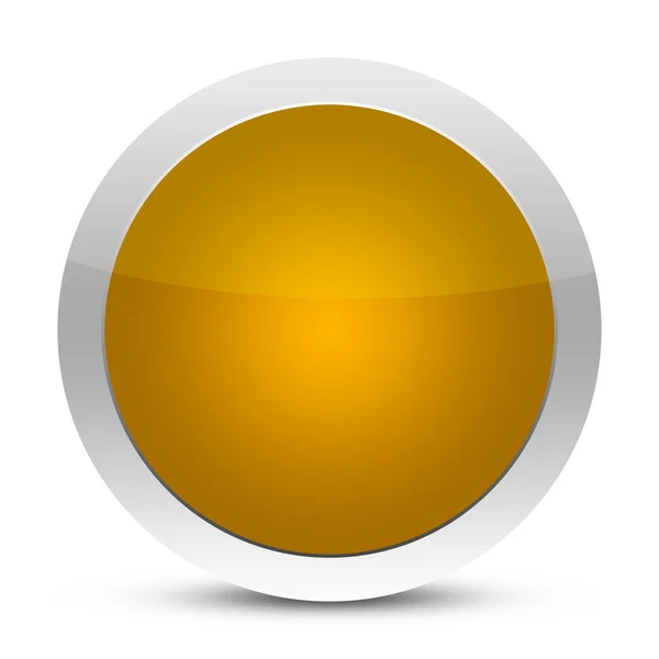 Empty glossy orange button — Stock Photo, Image