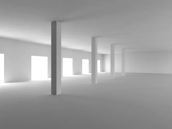 空房间白色 3d — 图库照片