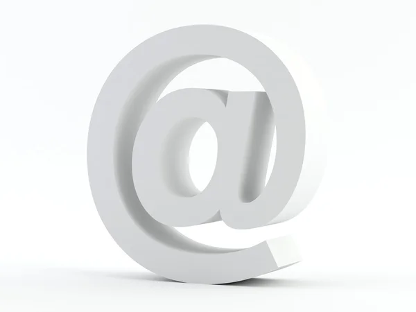 E-mail biały znak — Zdjęcie stockowe