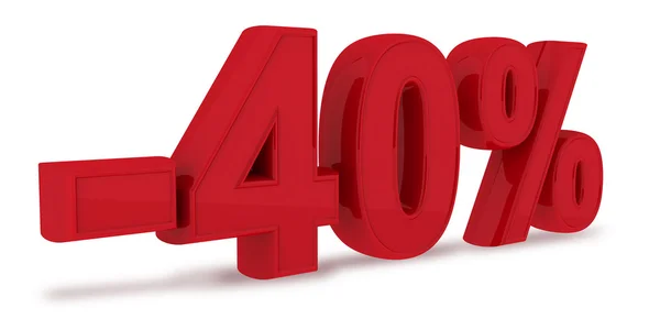 40% korting — Stockfoto