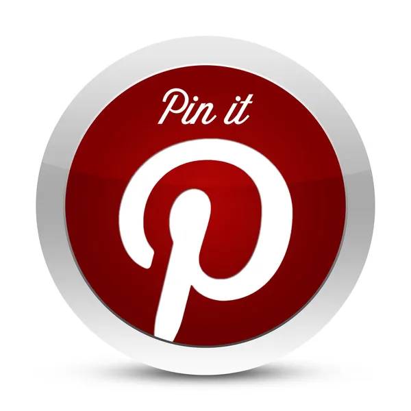 Pinterest - pin to przycisk — Zdjęcie stockowe