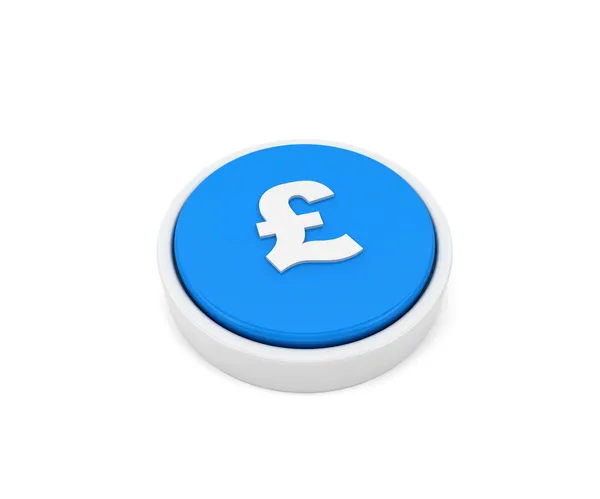 Blue button pound sign — Stock Photo, Image