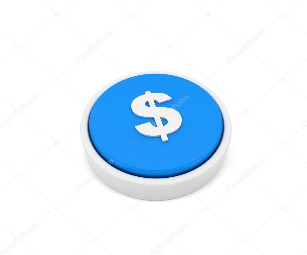 Blue button with dollar sign