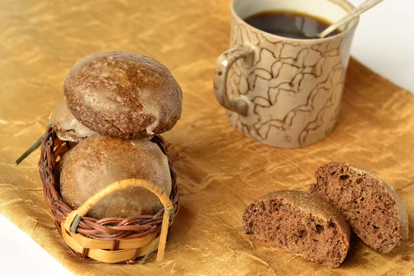 Zencefilli kurabiye zencefilli ev yapımı çikolata ile — Stok fotoğraf