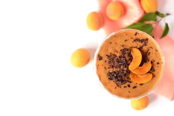 Läckra aprikos mousse, efterrätt — Stockfoto