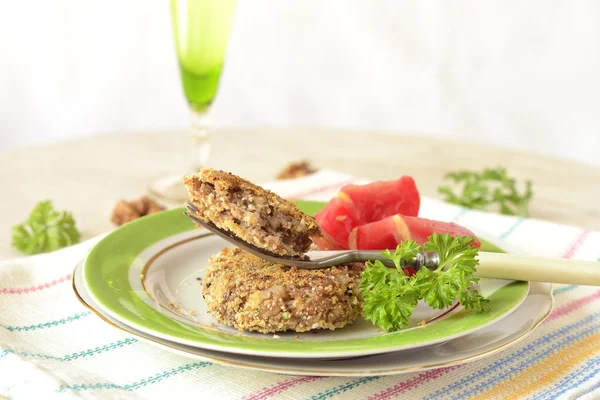 Aubergine schnitzels — Stockfoto