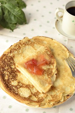 Krep elma reçel (seçici odak ile)