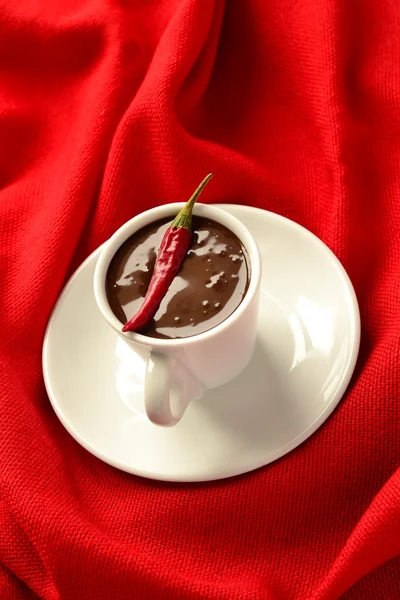 Cioccolata calda con peperoncino — Foto Stock