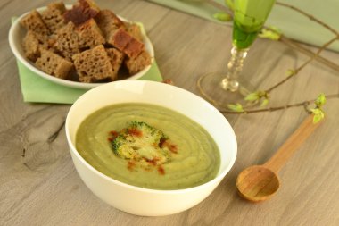 Kremalı brokoli çorbası.