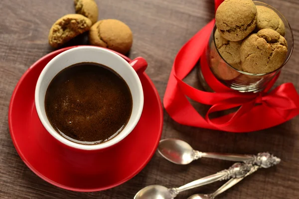 커피 한잔과 쿠키 — 스톡 사진