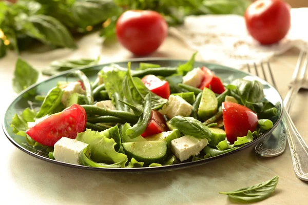 Mediterranean salad with feta — Stock Photo, Image