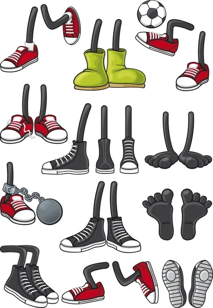 Cartoon Feet Collection — Stock Vector