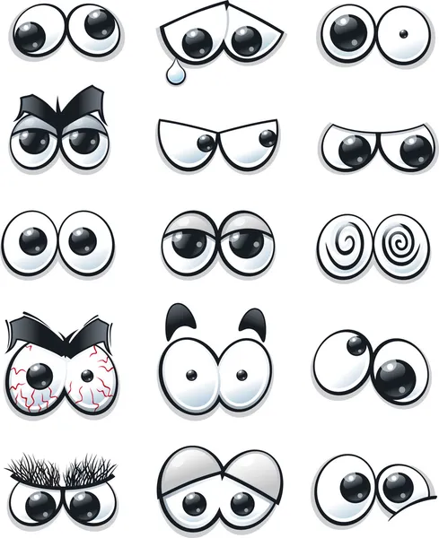 Cartoon Eyes Collection — Stock Vector