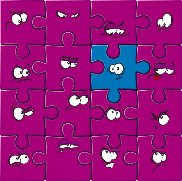 garip bir jigsaw dışarı