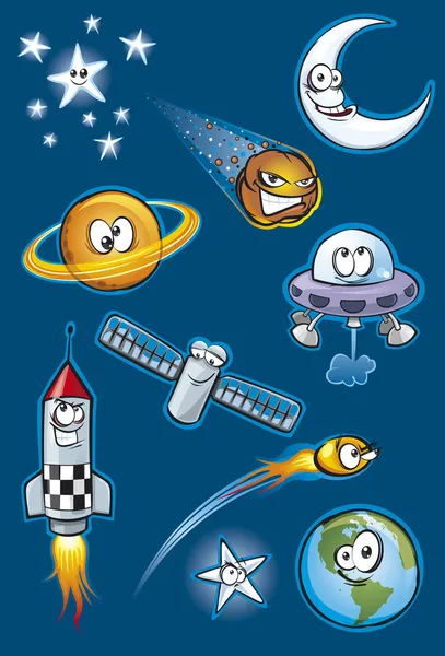 karikatür space Icon set