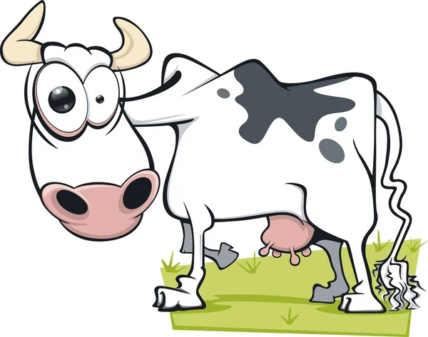 Vaca de dibujos animados — Vector de stock