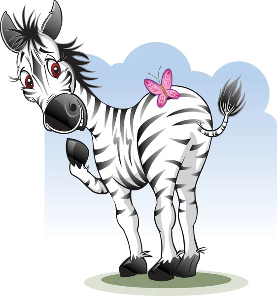 Zebra ile kelebek