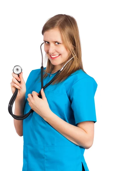 Flirtatious young doctor — Stock Photo, Image
