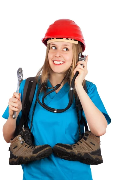 Woman with several professions — Stock Photo, Image